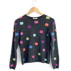 Talbots Cashmere Gumdrop Grey Sweater Medium P